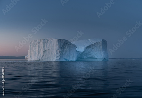 Beautiful landscape with large icebergs  