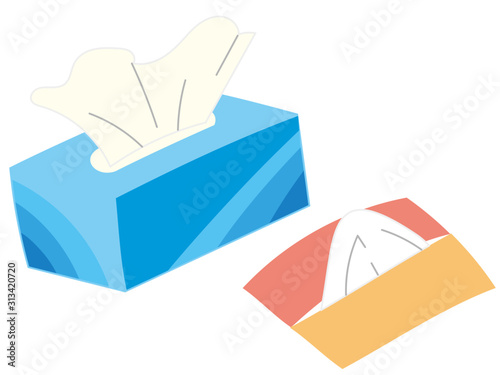 Box tissue and pocket tissue
