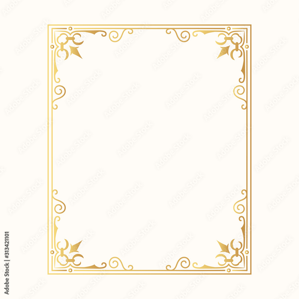 Gold Vintage Frame Border