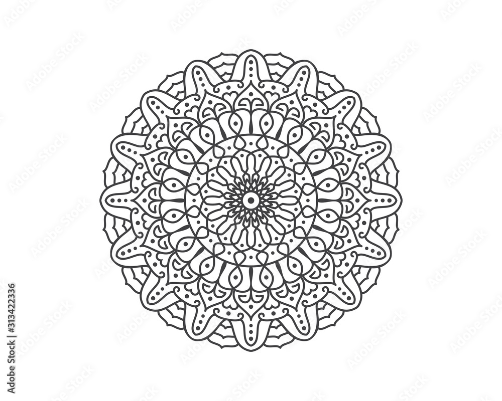 Simple Mandala Vector Design Template 004 Simple Mandala Vector Design Template 004