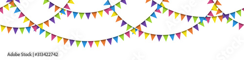 seamless colored garlands background