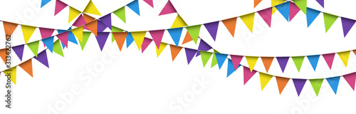 seamless colored garlands background