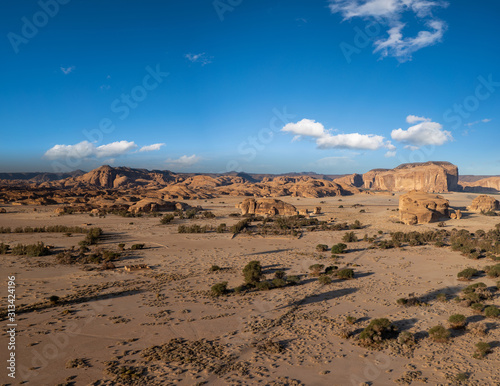 Desert Outcrop around Mada'in Saleh Hejaz region in Al Ula, Saudi Arabia photo