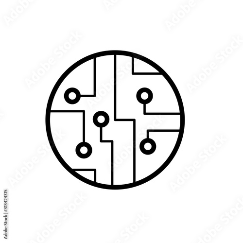 Circuit Board icon vector simple design