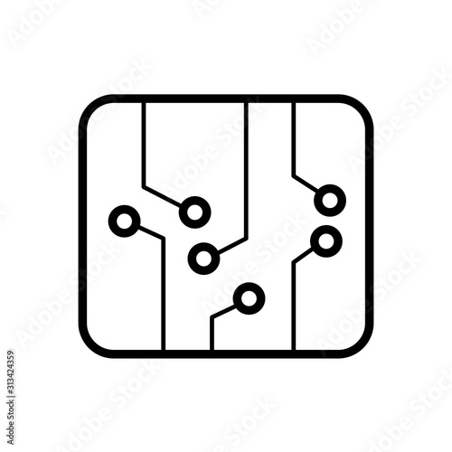 Circuit Board icon vector simple design