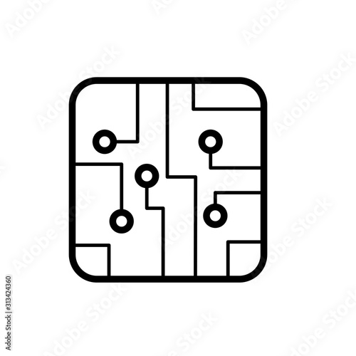 Circuit Board icon vector simple design