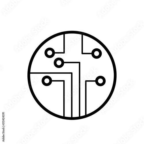 Circuit Board icon vector simple design