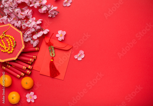 Chinese new year or lunar festival background concept