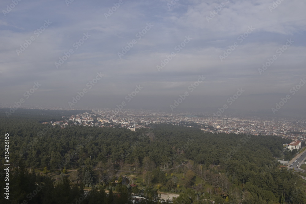 panorama of the Denizli city