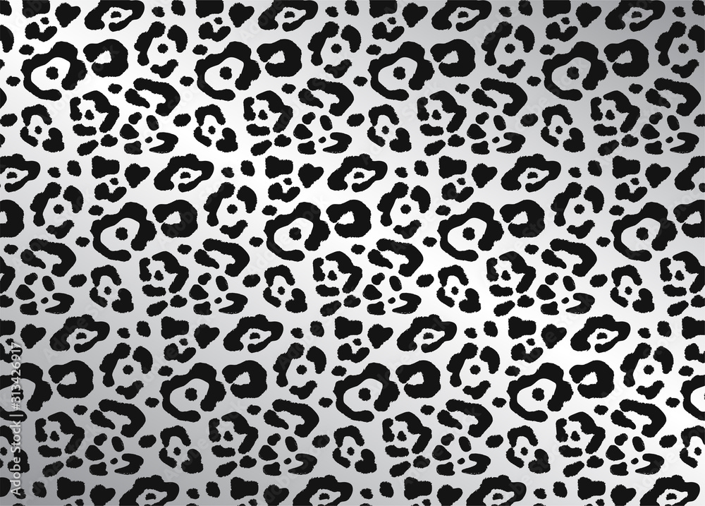 Full frame black and white animal print pattern for use as a design ...