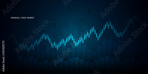Stock market or forex trading graph in graphic concept suitable for financial investment or economic business idea design. Vector illustration © Juststocker