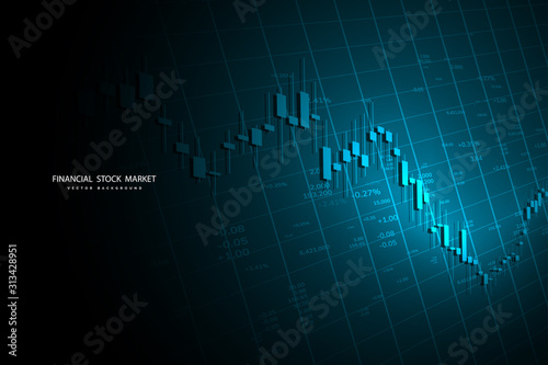 Stock market or forex trading graph in graphic concept suitable for financial investment or economic business idea design. Vector illustration