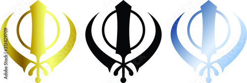 illustration Sikhism symbol of khanda sahib photo