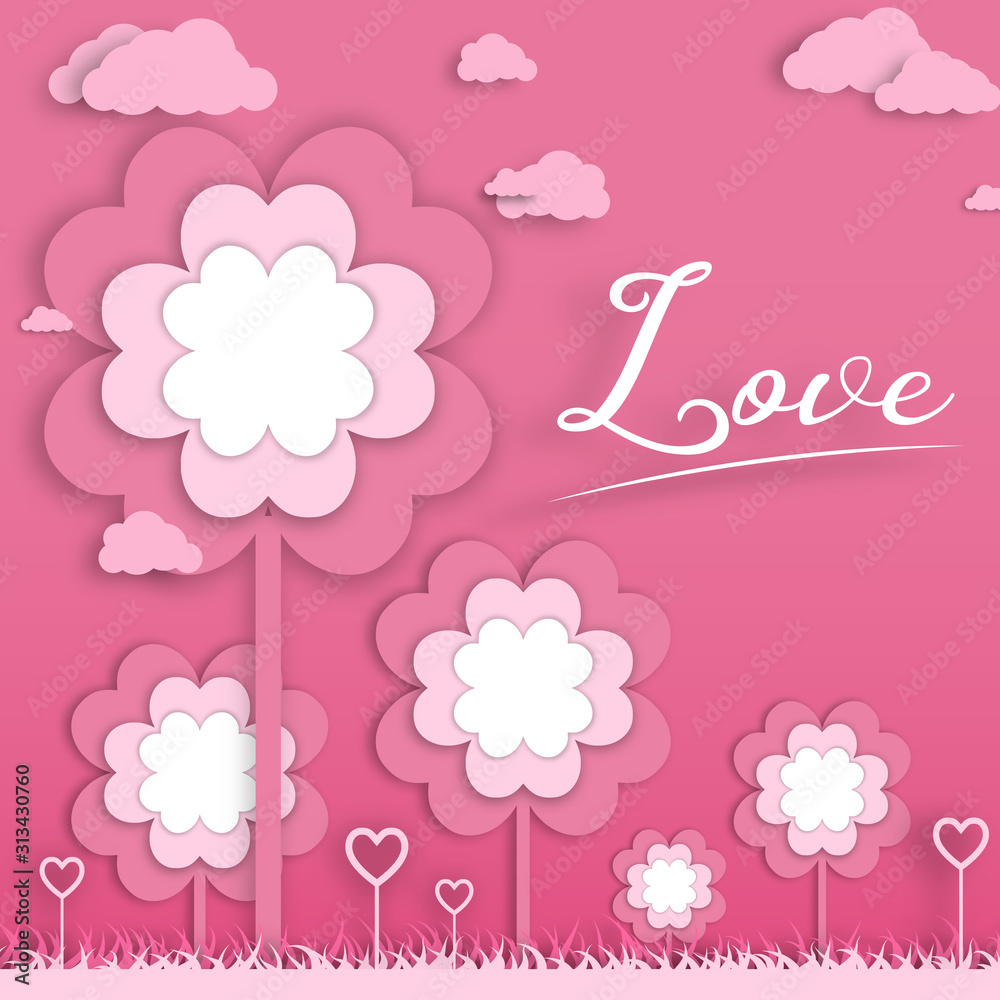 Paper valentine's day festival