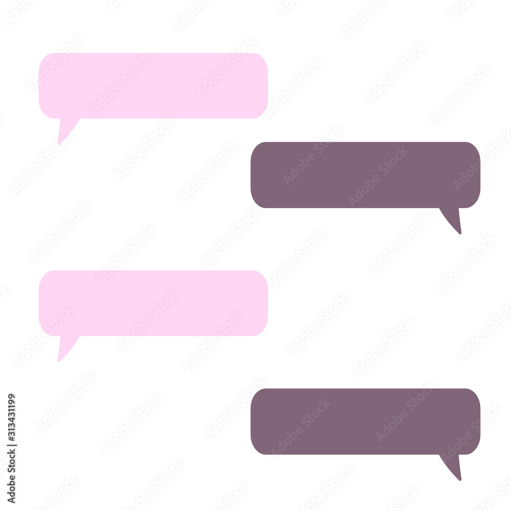 vector phone chat. sms and message bubbles