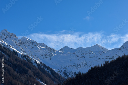 Majestic mountain Peak in the Alps
