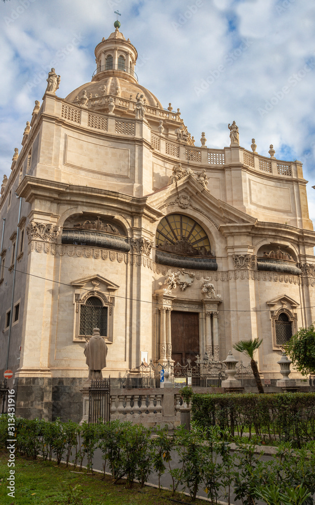 Catania - The baroque Church of the Abbey of Saint Agatha (Chiesa della Badia di Sant'Agata).