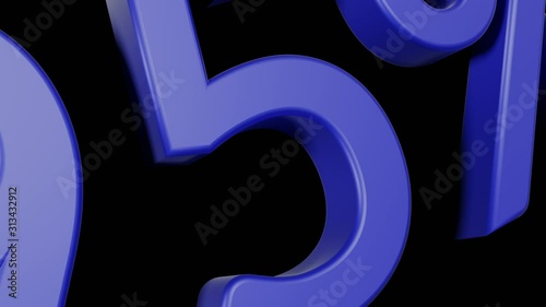 95 percent off text/word/letter/stamp run into with alpha channel