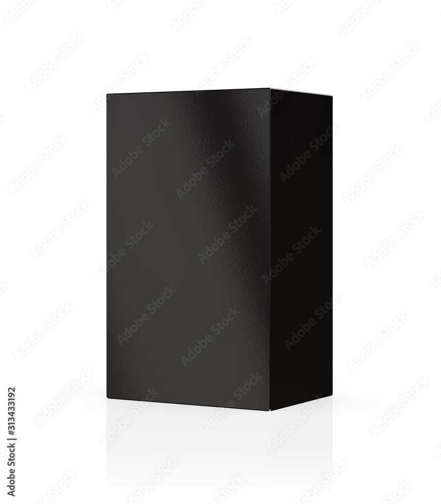 black varnished glance box with white background for mockup black varnished glance box with white background for mockup
