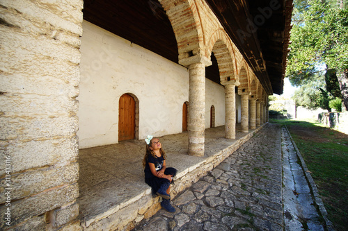 A little girl plays during her visit at the Dimotiko Musio Mendreses photo