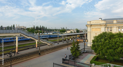 The railway station of the Brest-Central station is a monument of architecture of the Republic of Belarus  an open-air museum  a museum of marble. Business card of Belarus.