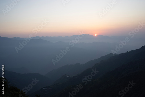 Sunrise at Kunjapuri Temple, India