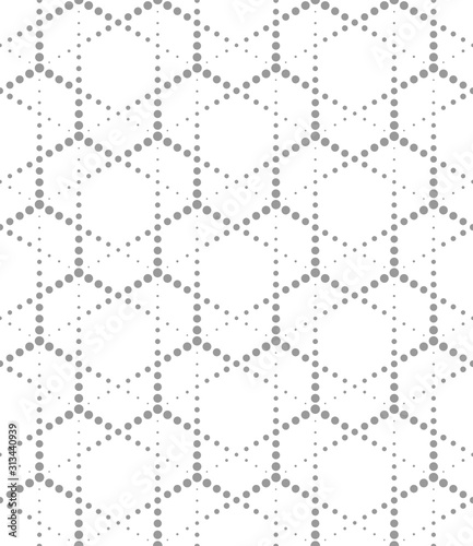 Vector geometric seamless pattern. Modern geometric background. A grid of dots.