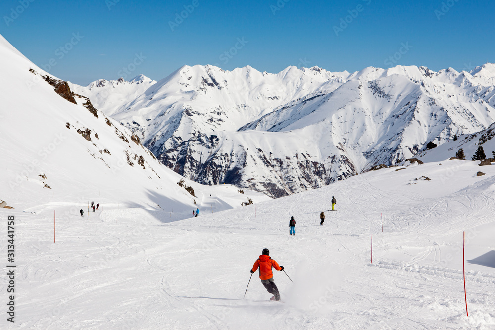 winter sports resort in the French Pyrenees