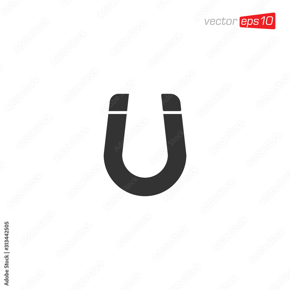 Magnet Icon Design Illustration Vector Magnet Icon Design Illustration Vector