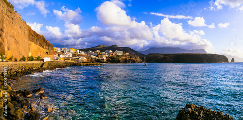 wonderful nature of Grand Canary island - beautiful fishing village Puerto de Sardina