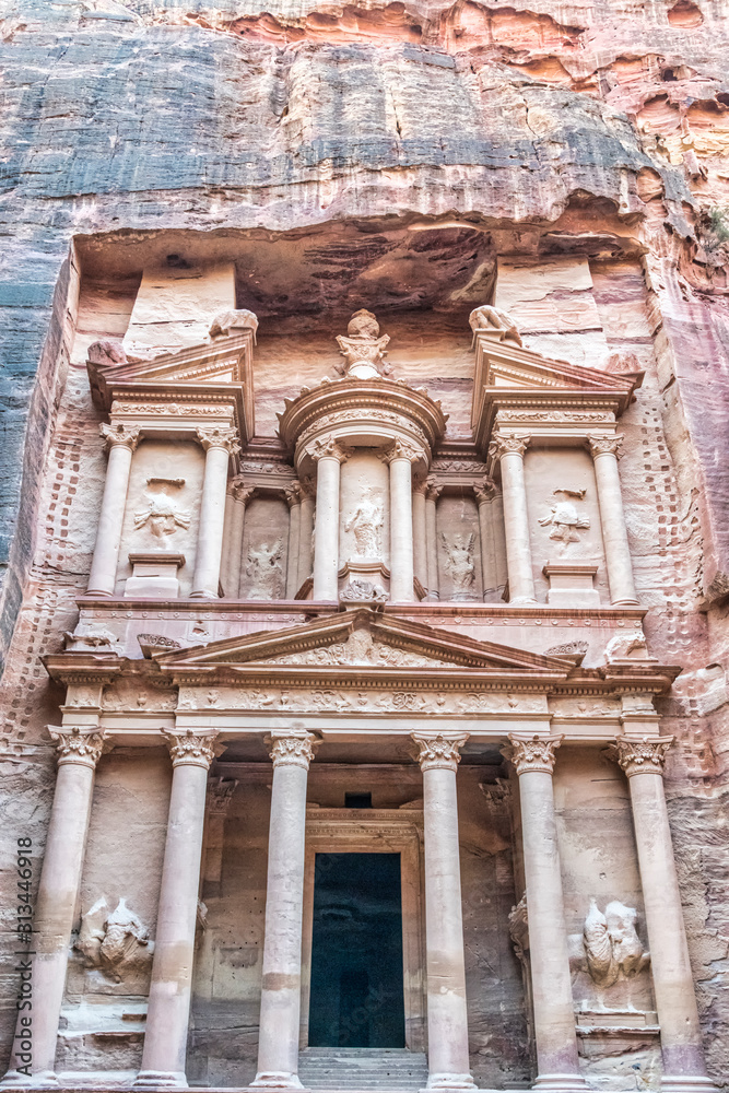 Nabataean Treasury Petra Jordan in Shade 
