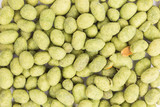 background of wasabi coated peanuts