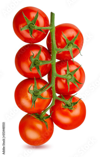 Tomato isolated on white background with clipping path