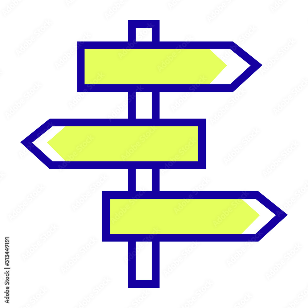 Road signposts icon vector in simple style design Road signposts icon vector in simple style design