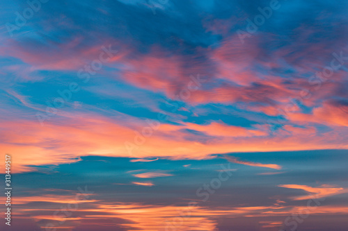  Fragment of the evening sky with clouds