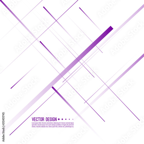 Abstract background with straight intersecting diagonal purple lines. Vector illustration in minimal style for fashion, techno design.