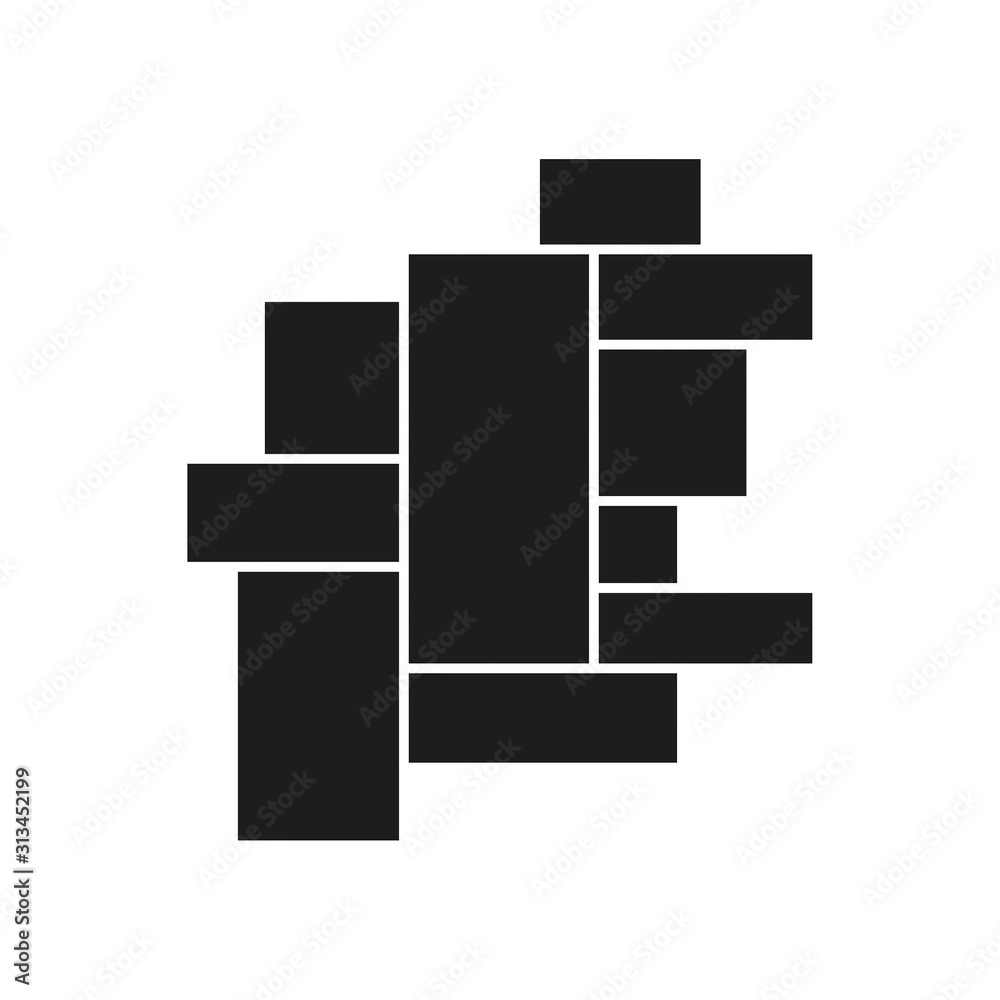 Vector mood board of ten frames. Black photo collage templates. Vector mood board of ten frames. Black photo collage templates.