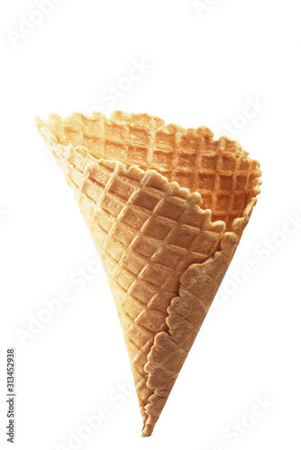 waffle cone tasty one in isolation