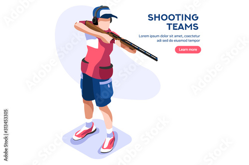 Web page, place with hands of athletes. Tournament with athletics characters for victory. Cartoons on website page on a first strong competition for a gold medal. Flat vector illustration