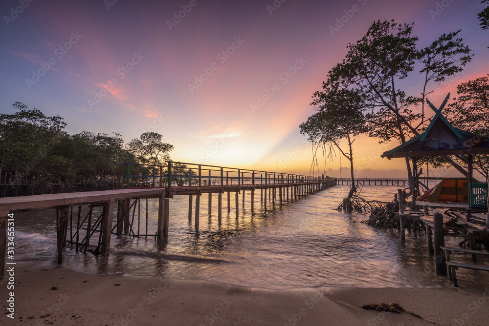 Wonderful Sunset at Batam Bintan Beach Indonesia