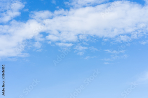 Tiny clouds against blue sky
