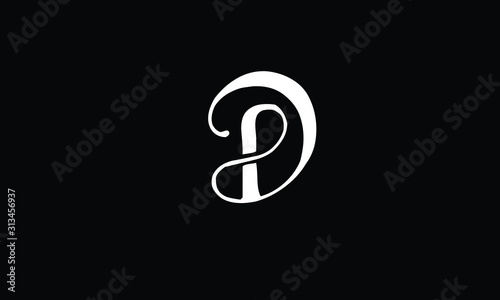d abstract vector logo monogram template