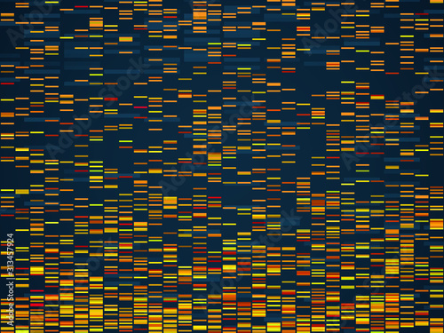 Genomic visualization. Dna genomes sequencing data analysis. Digital internet technology, bioinformatics testing chromosome vector concept photo