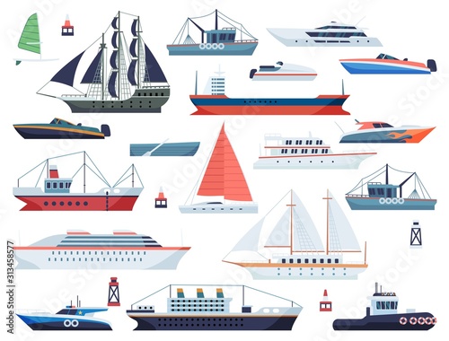 Leinwand Poster Sea ships