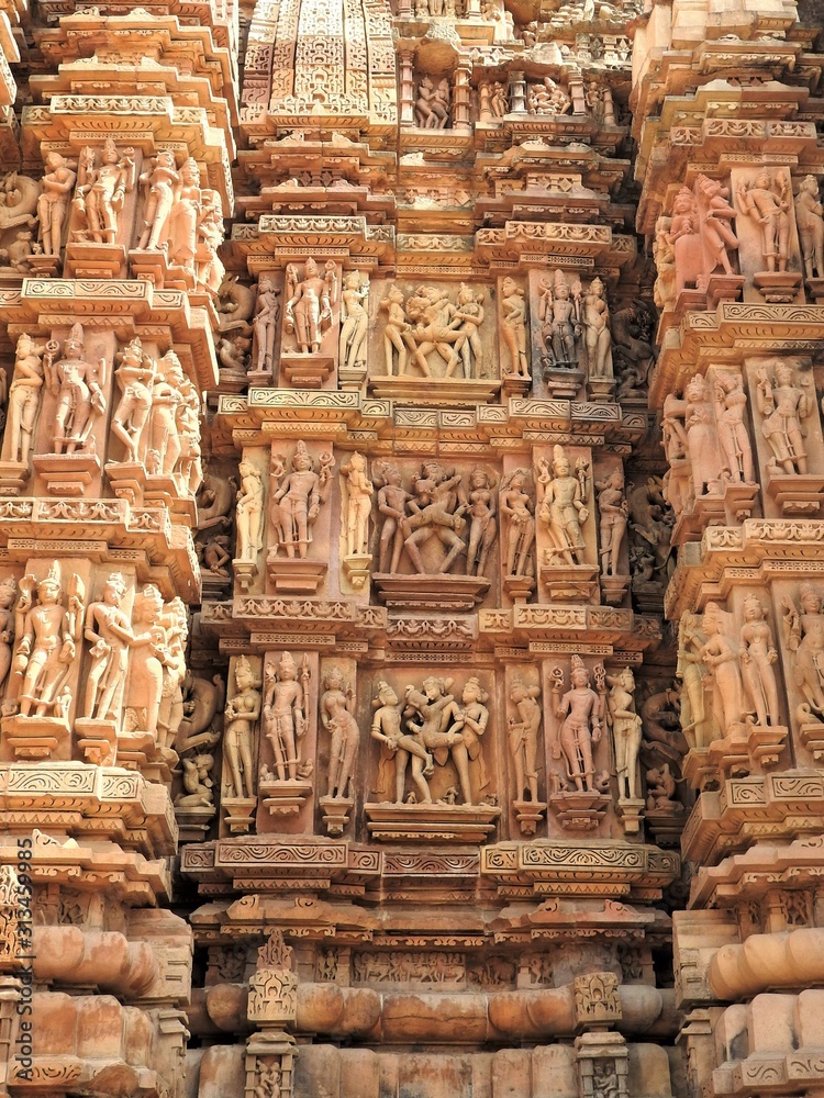 The frescoes are erotic inside the temples of the Western group including Visvanatha-Khajuraho, Madhya Pradesh, India, UNESCO heritage The frescoes are erotic inside the temples of the Western group including Visvanatha-Khajuraho, Madhya Pradesh, India, UNESCO heritage