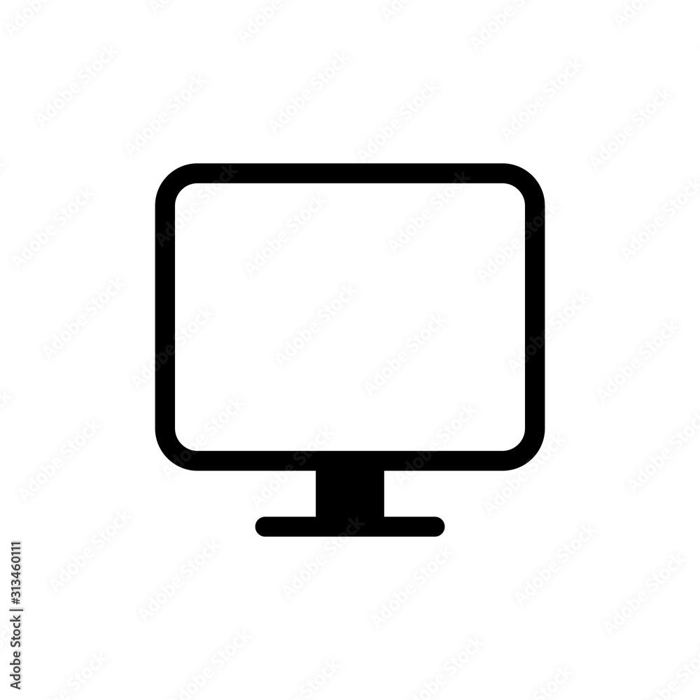 computer monitor icon logo template computer monitor icon logo template