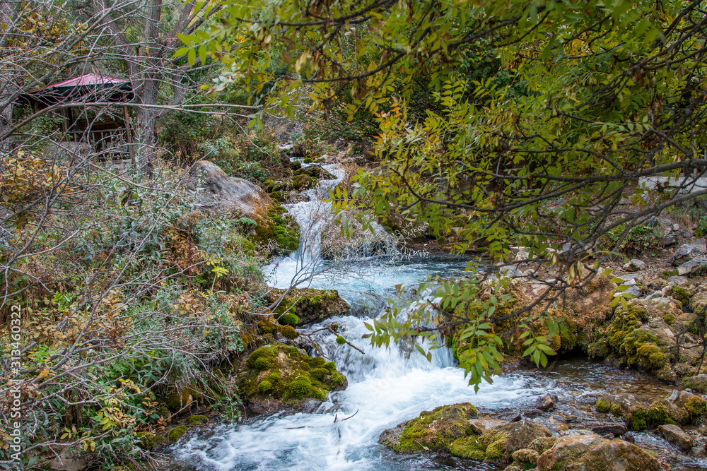 Tomara waterfall located in the province of Gumushane, Turkey Tomara waterfall located in the province of Gumushane, Turkey