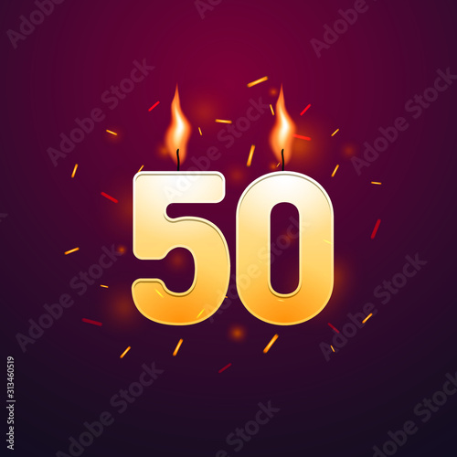 50th Year Anniversary Celebration Design. vector illustrator