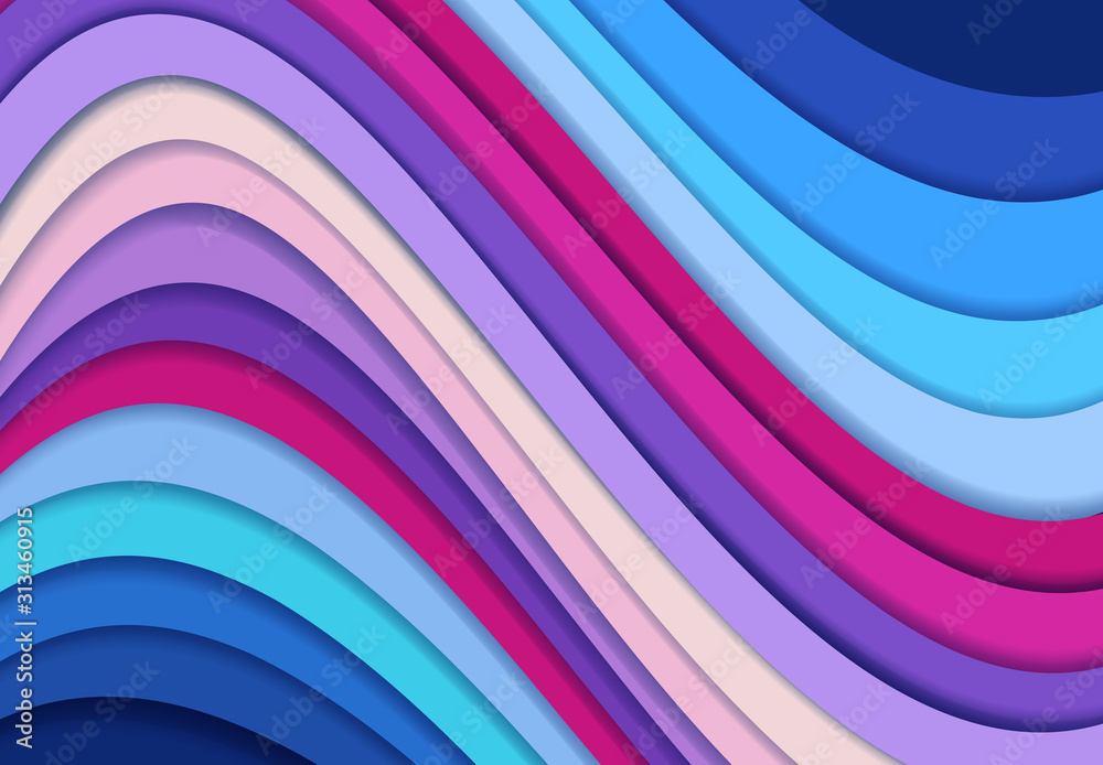 Obraz premium Colorful poster. Longitudinal wave color background with shadows. Art design for your design project. illustration