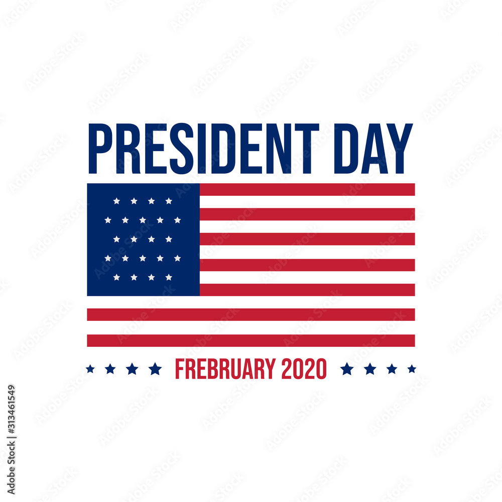 Happy president day february design vector Happy president day february design vector